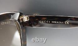 Lunettes de soleil de créateur Gucci GG0327S-002-52mm pour femmes, style œil de chat, motif tortue/marron dégradé