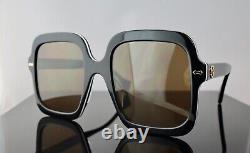 Lunettes de soleil oversize carrées Gucci GG1241S noir / verres marron 100% UV