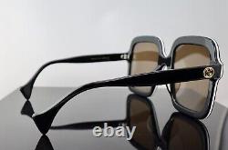 Lunettes de soleil oversize carrées Gucci GG1241S noir / verres marron 100% UV