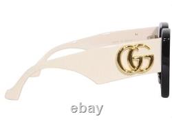 Lunettes de soleil pour femmes Gucci GG0956S 002 noires et blanches/rose oversize