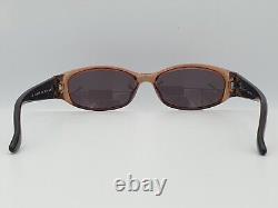 Lunettes de soleil vintage Gucci 2456 en Optyl étroit avec logo métallique marron et noir