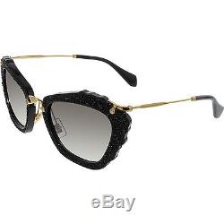 Miu Femmes Gradient Mu04qs-1ab0a7-55 Black Butterfly Sunglasses