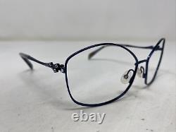Monture de lunettes de soleil en métal bleu Badgley Mischka Lynette Navy (NVY) 60-16-130
