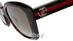 New Gucci Gg0860s 001 Havana Sunglasses 53-19-140mm B50mm Italie