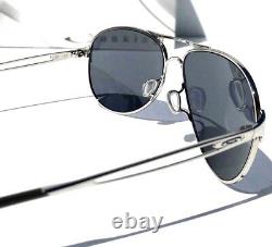 New Oakley Caveat Silver Polarisized Galaxy Grey Women’s Aviator Sunglass 4054