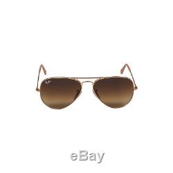 New Ray Ban Aviator Lunettes De Soleil Rb3025 Gold Metal 112/85 55mm Brown Gradient Lens