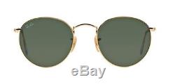 New Ray-ban Lunettes De Soleil Rb3447 Round Metal 001 Gold Arista 50mm