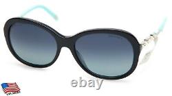 New Tiffany & Co. Tf4104-h-b 8191/4u Blue / Blue Lens Sunglasses 58-17-140mm