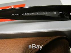 New -ray-ban Lunettes De Soleil Jackie Ohh Rb4101 601/58 Noir / Vert Lentille 58mm