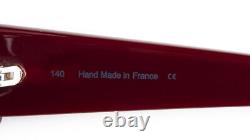 Nouveau Cartier Gloria Red / Gradient Brown Lens Sanglasses 53-20-140mm Paris France