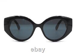 Nouveau Gucci Gg0809s 001 Black Cat Eye Lunettes De Soleil Pour Femmes 52-19-145 Authentique