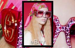 Nouveau Gucci Gg 0145 S 001 Rihanna Met Gala Édition Limitée Rose Lunettes De Soleil