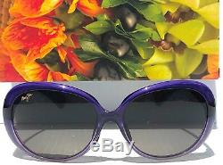 Nouveau Lunettes De Soleil Pour Femmes Gs436-28 Maui Jim Nahiku Violet Violet Polarisé Gris Grad
