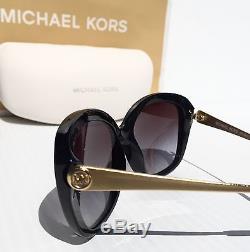 Nouveau Michael Kors Antonella Gold & Black Cadre Gris Grad Sunglass Mk 2030
