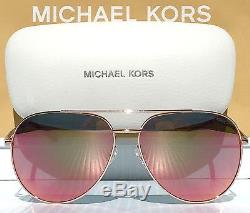 Nouveau Michael Kors Aviateur W Rose Gold Miroir Rodinara Sunglass Mk5009