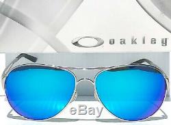 Nouveau Oakley Caveat Argent Polarises Femmes Sapphire 60mm Aviator Sunglass 4054