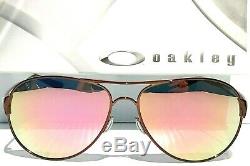 Nouveau Oakley Caveat Polarise Or Rose 60mm Aviator Brunette Femmes Sunglass 4054