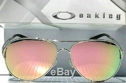 Nouveau Oakley Caveat Polarise Rose Gold Silver Aviator Femmes Sunglass 4054
