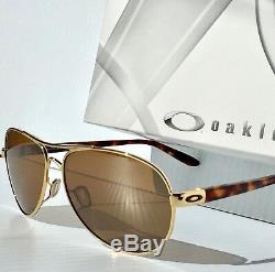 Nouveau Oakley Commentaires Tortue D'or Polarise Aviator Femmes Sunglass 4079-11