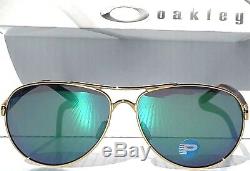 Nouveau Oakley Feedback Gold Aviator W Lunettes De Soleil Pour Femmes Jade Polarisées Jade 4079-20