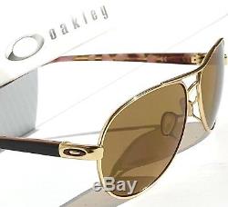 Nouveau Oakley Tie Breaker Gold Polarized Lunettes De Soleil Pour Femmes Aviator 4108-03