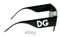 Nouveau Véritable D & G Dolce & Gabbana Dg Logo Black Shield Lunettes De Soleil En Métal 2233 01/87