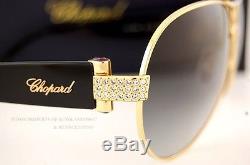 Nouvelle Marque Chopard Sunglasses Sch 866s 0300 Or Noir / Gris Femmes 100% Authentique