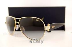Nouvelle Marque Chopard Sunglasses Sch 866s 0300 Or Noir / Gris Femmes 100% Authentique