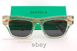 Nouvelle paire de lunettes de soleil Bottega Veneta BV 1122/S-003 Transparent Gris pour femmes