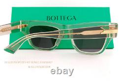 Nouvelle paire de lunettes de soleil Bottega Veneta BV 1122/S-003 Transparent Gris pour femmes