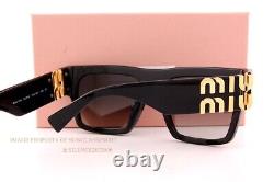 Nouvelles lunettes de soleil Miu Miu MU 10WS 1AB 5D1 Noir/Gris dégradé pour femmes