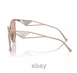 Nouvelles lunettes de soleil Prada PR50ZS-SVF05T-59 en or rose