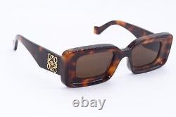 Nouvelles lunettes de soleil authentiques de créateur Loewe Lw 40101i 52e Havana Gold montures 46-22