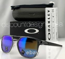 Oakley Lunettes De Soleil Latch Alpha Oo4128-04 Gunmetal Sapphire Irid Polarisants Prizm