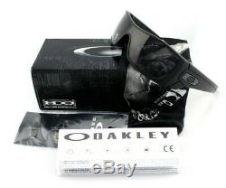 Polarized Nouveau Véritable Oakley Batwolf Noir Mat Gris Lunettes De Soleil Wrap Oo 9101-04