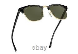 Ray Ban Clubmaster Rb3016 W0365 Lunettes De Soleil Taille 51/21 Lens Classic Green