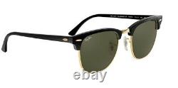 Ray Ban Clubmaster Rb3016 W0365 Lunettes De Soleil Taille 51/21 Lens Classic Green