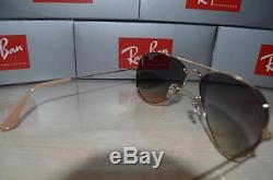 Ray Ban Rb3025 58/14 Aviator Lunettes De Soleil Gris Gradient Lens, Gold Frame