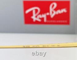 Ray-ban Rb3588 Lunettes De Soleil Carrées 9013/73 Cadre En Or Mat Verres Brun 55mm Nouveau