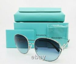 Tiffany & Co. Lunettes De Soleil Rondes En Argent Nouveau Avecbox Tf 3065 6047/9s 56mm