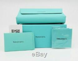 Tiffany & Co. Tf 4159 8274 / 9s New Black & Clear Blue Cat Eye Lunettes De Soleil Calibre