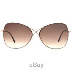 Tom Ford Colette Tf 250 28f Rose Or / Brown Gradient Womens Butterfly Lunettes De Soleil