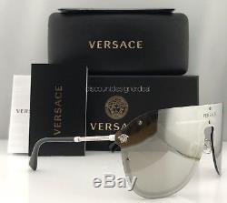 Versace Medusa Madness Ve2180 Lunettes De Soleil Gris Clair Argent Miroir 1000 / 6g