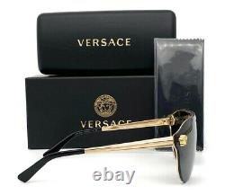 Versace Ve2161 100287 Lunettes De Soleil Or / Gris 42mm