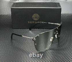 Versace Ve2180 10006g Silver Light Grey Mirror Silver 44 MM Lunettes De Soleil Pour Femmes