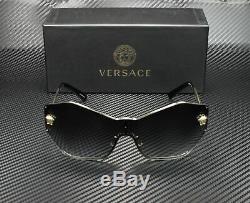 Versace Ve2182 12528g Pâle Or Gris Dégradé 43 MM Lunettes De Soleil Femme
