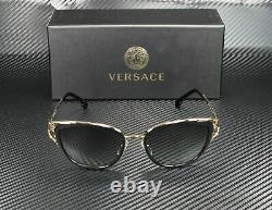 Versace Ve2203 143811 Noir Or Gris Gradient 53 MM Lunettes De Soleil Femme