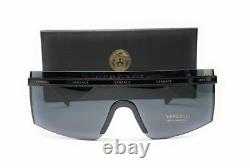 Versace Ve2208 100987 Lunettes De Soleil Rectangle Carrée Noire Pour Homme 45 MM