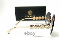 Versace Ve2214 100211 Verre Gradient Gris Or Lunettes De Soleil Femmes 59mm