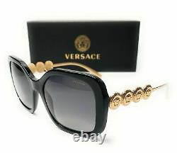 Versace Ve4375 Gb1 T3 Black Grey Gradient Polarized Lens Femmes Lunettes De Soleil 53mm